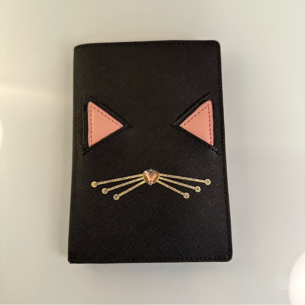 Kate Spade Black Cat Passport Holder